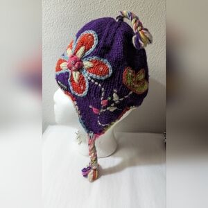 Everest Designs Winter Wool Hat Polyester Lining & Ear Flaps Handmade Kids 5-12